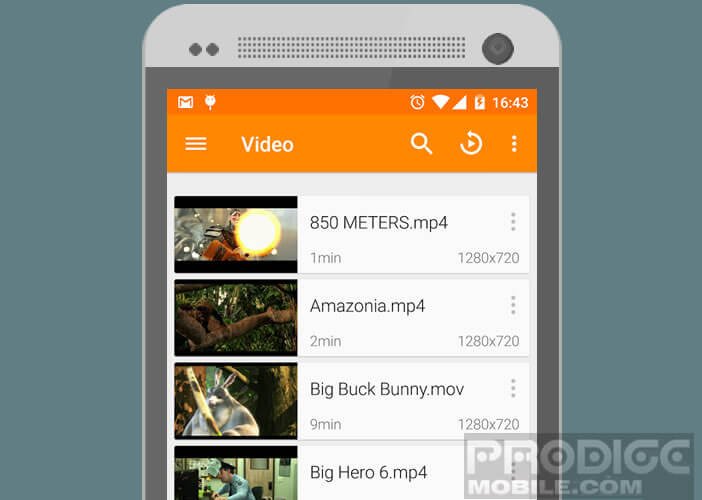 L'application VLC for Android regroupe un nombre important de codec