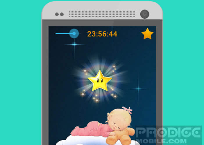 Berceuses pour bébé sur un smartphone Android