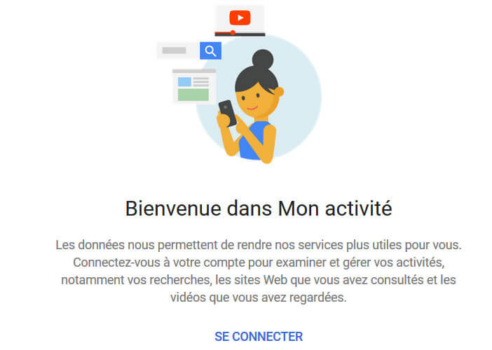 Mon activité de Google permet de consulter l'historique de ses données personnelles