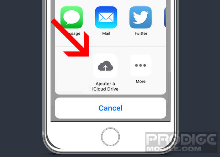 Récupérer votre fichier dans iCloud Drive