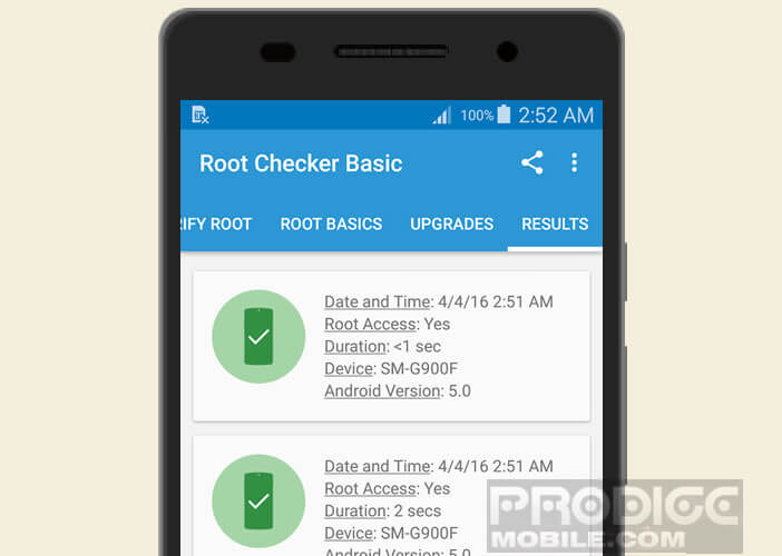 Découvrir le résultat du root sur un smartphone ou une tablette