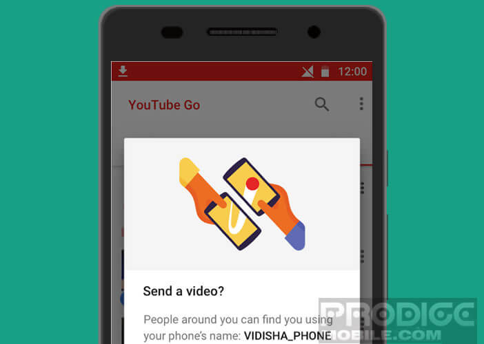 Transférer une vidéo YouTube sur le smartphone d'un ami en Wifi