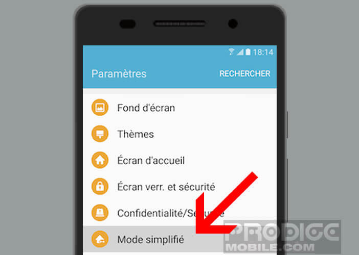 Utiliser plus facilement votre mobile Samsung en activant le mode simplifié