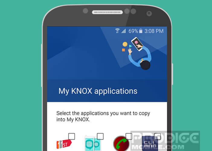 Ajouter une application dans la session sécurisé de Knox