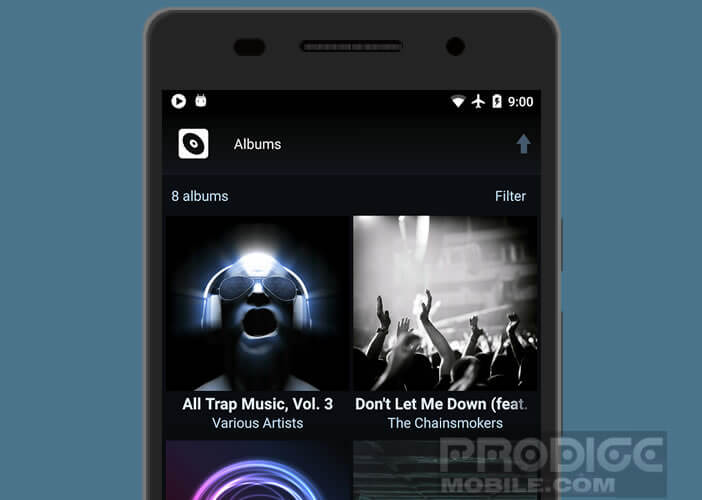 Lancer vos morceaux depuis la bibliothèque musicale de Poweramp