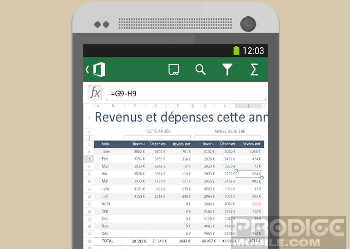 Application Word, Excel et PowerPoint de Microsoft Office Mobile