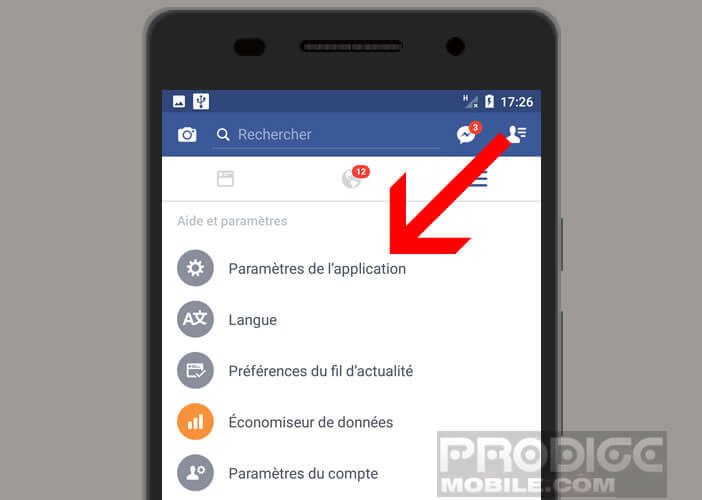 Désactiver de l'application Facebook le navigateur web intégré