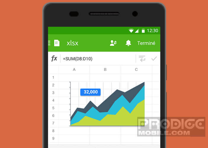 Editer une feuille de calcul ou un fichier Excel sur un mobile Android