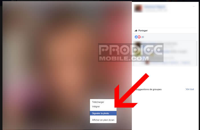 Signaler à Facebook une photo que vous souhaitez supprimer