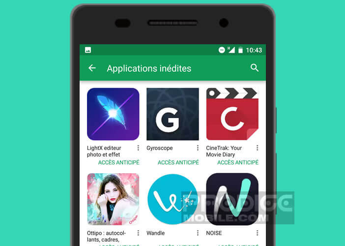 Télécharger une application inédite sur la boutique de Google