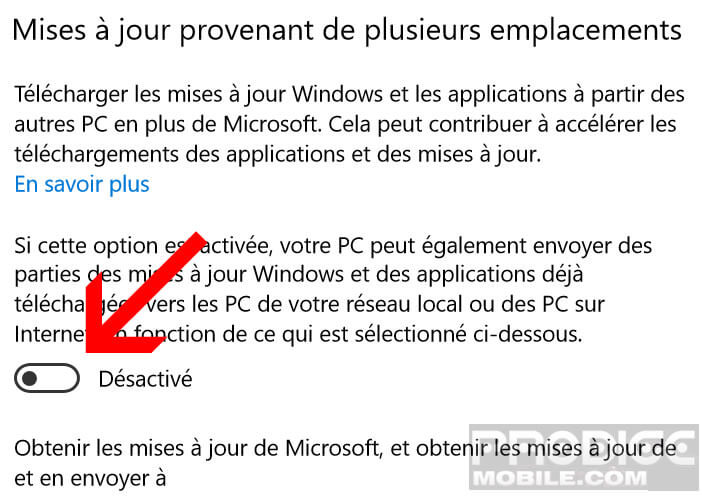 Bloquer l’envoi des mises à jour Windows 10 sur internet