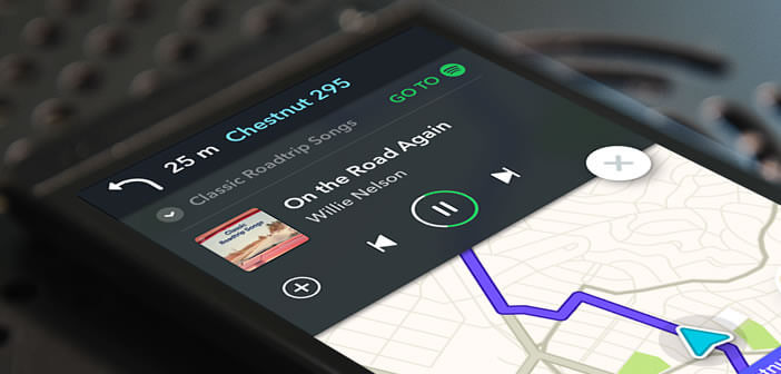 Ecouter de la musique sur Spotify et suivez en même temps votre itinéraire Waze