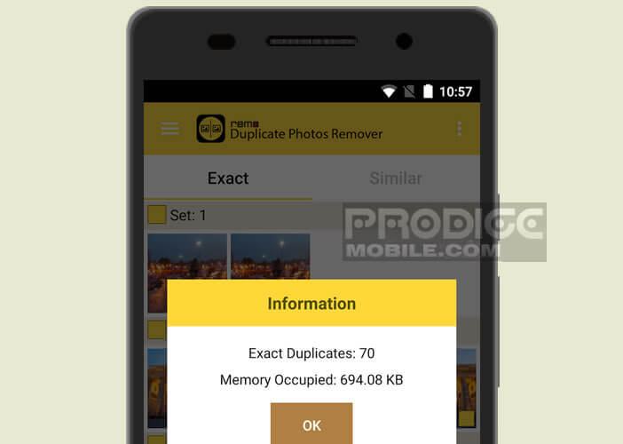 Analyser la galerie photos avec l’application remote duplicate photos
