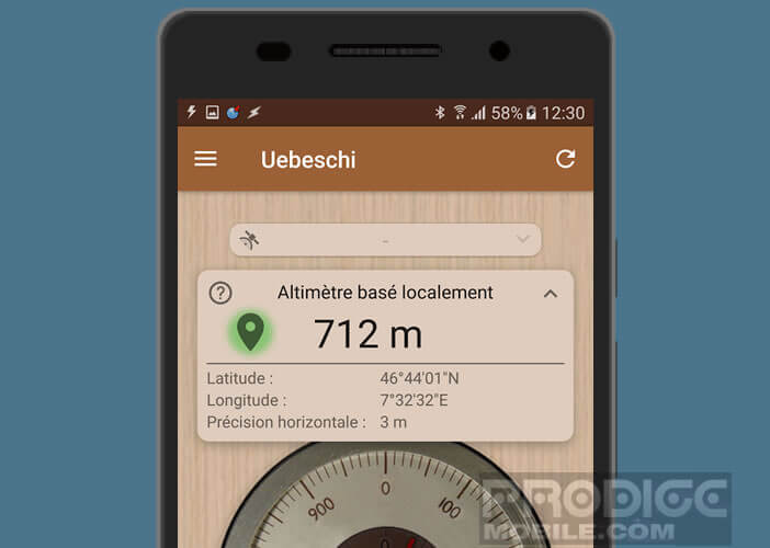 Application d’altimètre pour smartphone Android