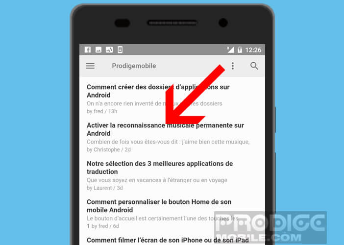 Modifier la fenêtre d’affichage des articles