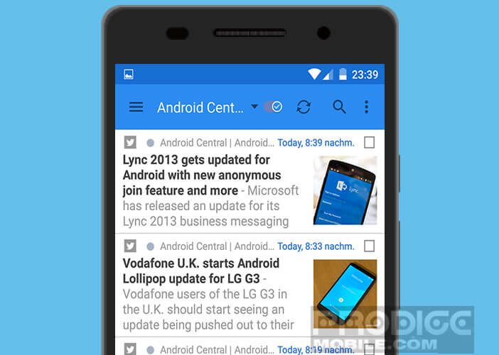 gReader une appli Android pour centraliser tous les articles de ses sites favoris