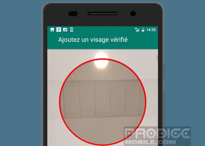 Scanner votre visage pour pouvoir ensuite déverrouiller votre mobile