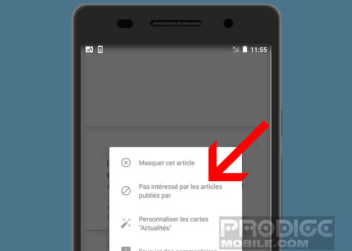 Supprimer un éditeur du Flux de l’application Google