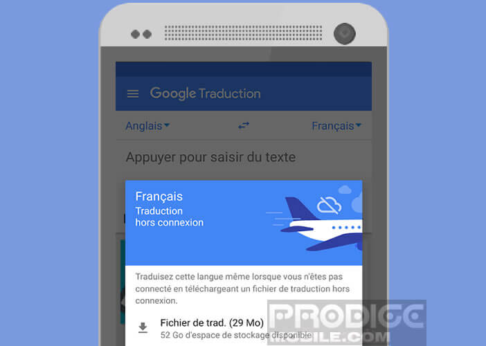 Télécharger le module de traduction hors connexion de Google