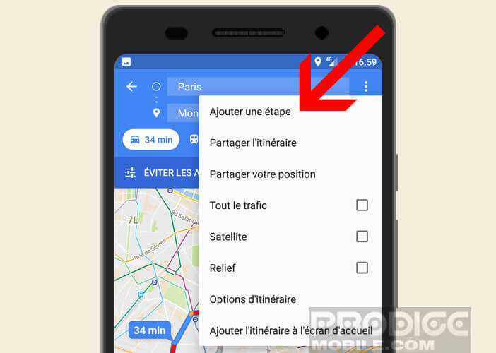 Ajouter une étape dans l’application Google Maps