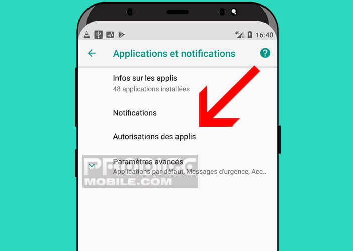 Gérer les autorisations d’applications sur un mobile Android