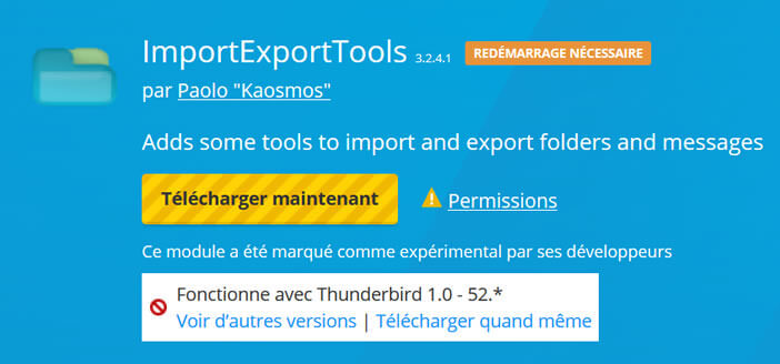 Télécharger le module ImportExportTools