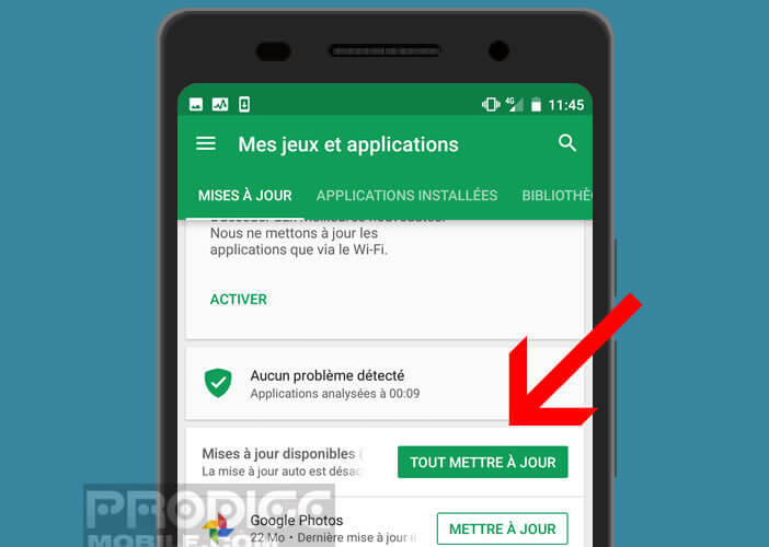 Vérifier si une nouvelle version de l’application de messagerie est prête à être installée