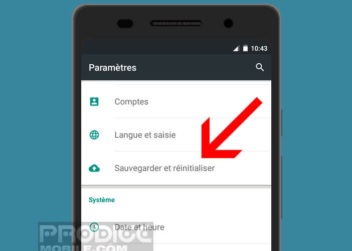 Réinitialiser le mobile Android pour régler les problèmes de réception de SMS