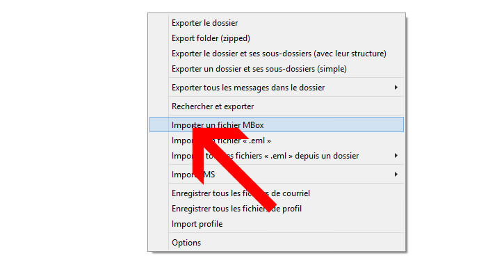 Restaurer votre sauvegarde de courriers électronique dans Mozilla Thunderbird