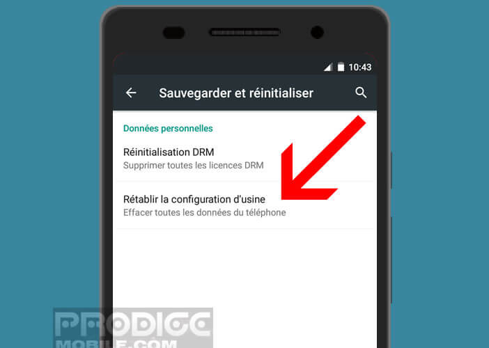 Rétablir la configuration d’usine d’un smartphone