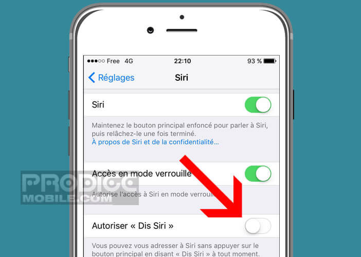 Activer la fonction Dis Siri sur votre iPhone