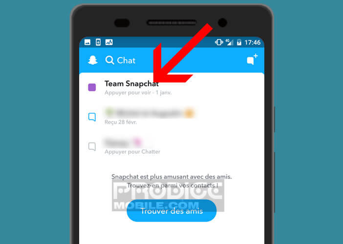 Procédure pour bloquer un ami sur Snapchat