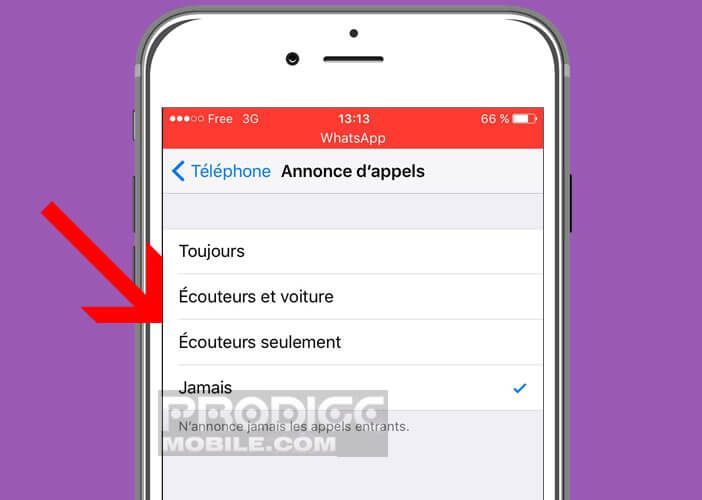 Configurer Annonce d’appels pour que celui-ci ne se lance que lorsque le casque est connecté