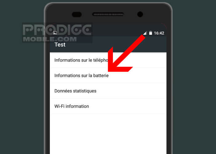 Consulter les informations techniques cachées concernant l’accumulateur d’un portable