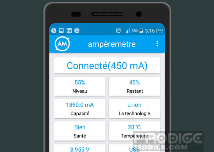 Obtenez des informations détaillées sur la batterie de votre mobile