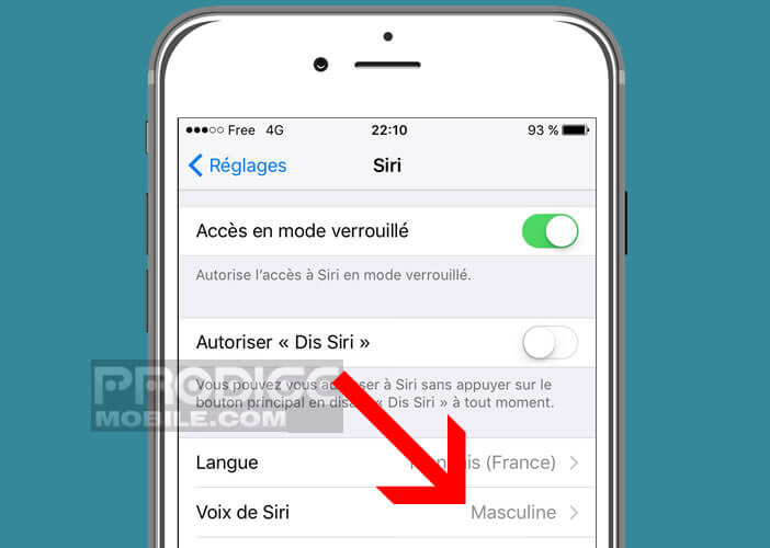 Modifier la voix de l’assistant virtuel de votre iPhone