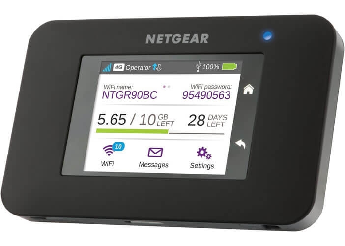 Le hotspot mobile 4G de Netgear avec écran tactile couleur