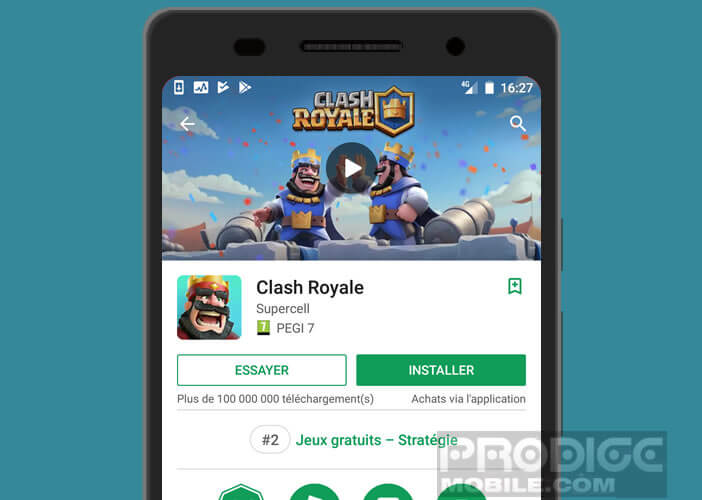 Clash Royale est compatible Google Instant Play