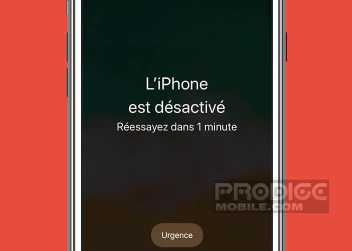 L’iPhone est désactivé, impossible de déverrouiller l’écran