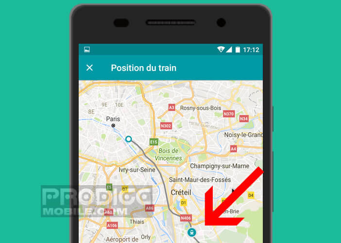 Localiser un train ou une rame de TGV sur votre téléphone