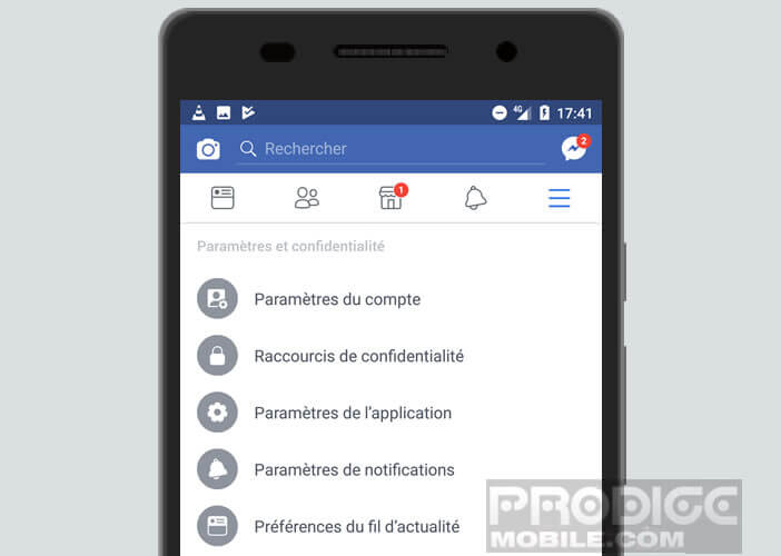 Liste les applications connectées à votre compte Facebook