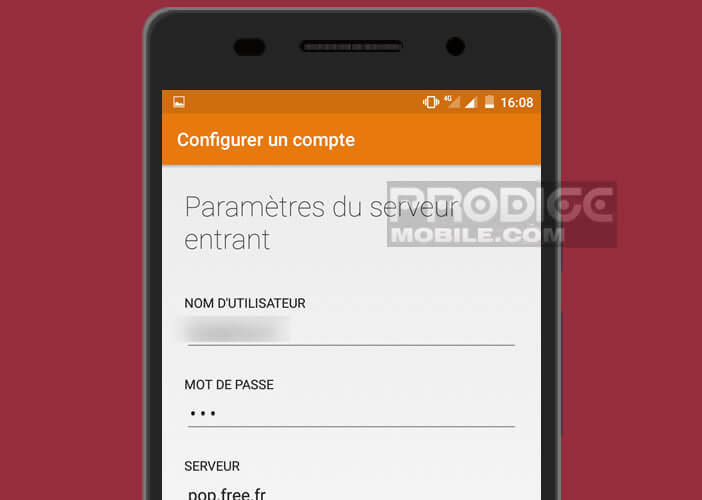 Modifier les paramètres du serveur de messagerie du FAI Free