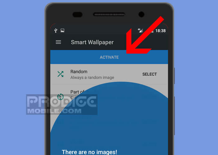 Installer appli smart wallpaper pour installer un thème foncé