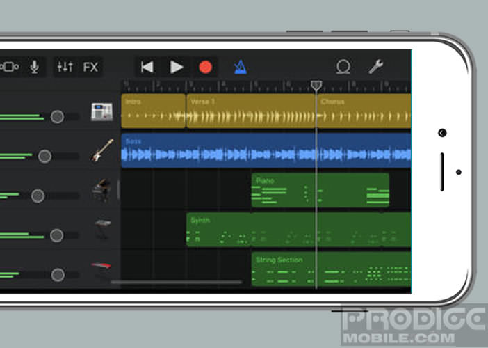 Elaborer une sonnerie à partir d’une chanson grâce à l’appli GarageBand