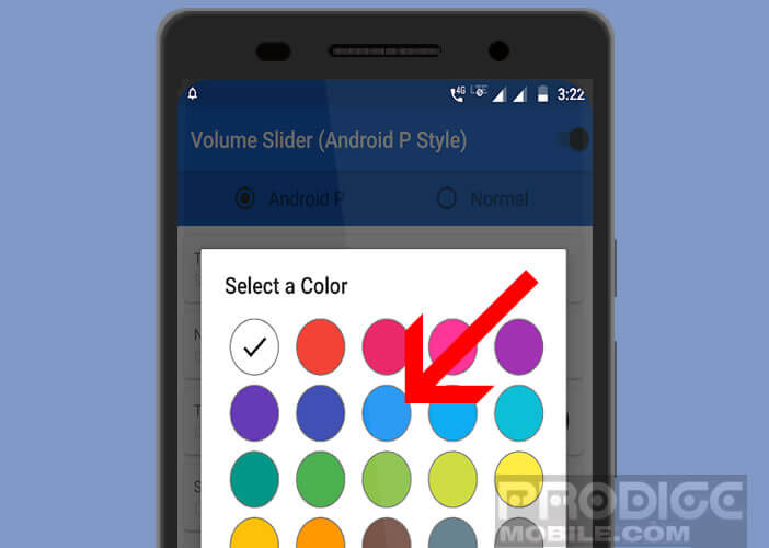 Personnaliser la couleur de fond du widget permettant de contrôler le son sur Android