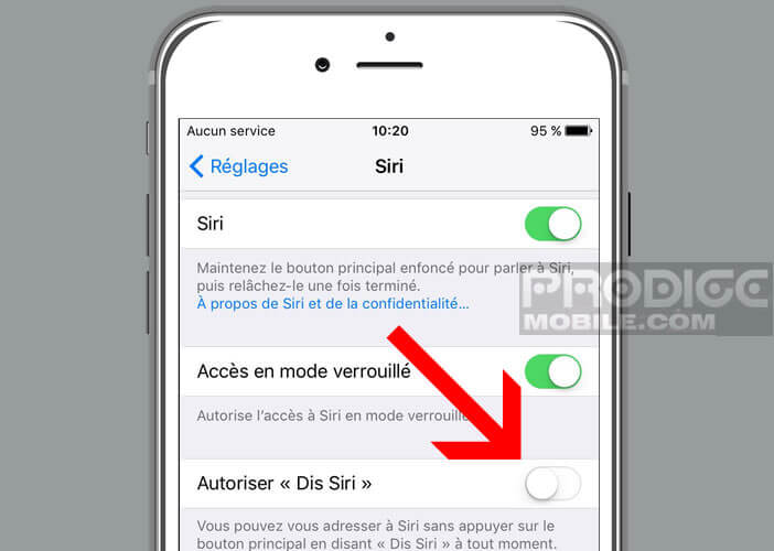 Lancer Siri sans appuyer sur le bouton Home