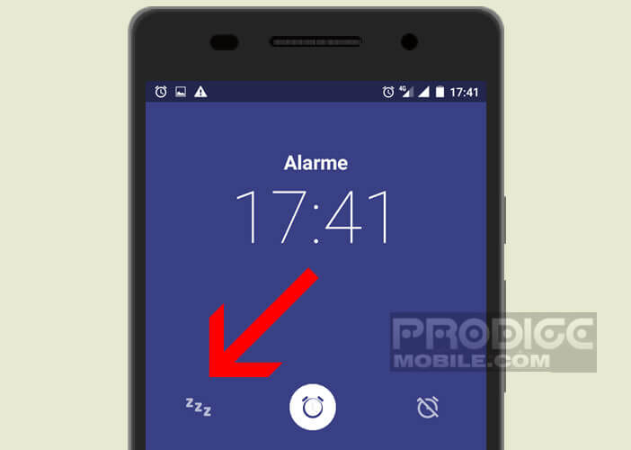 La manipulation pour activer la fonction snooze sur l’écran de son portable