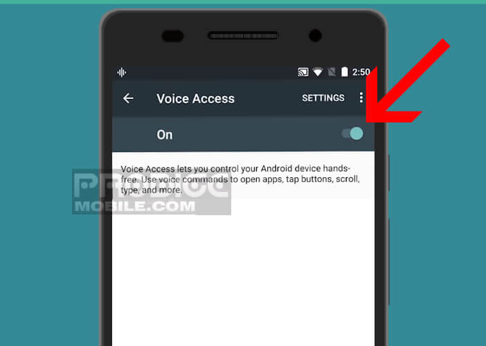 Activer l’application Voice Access