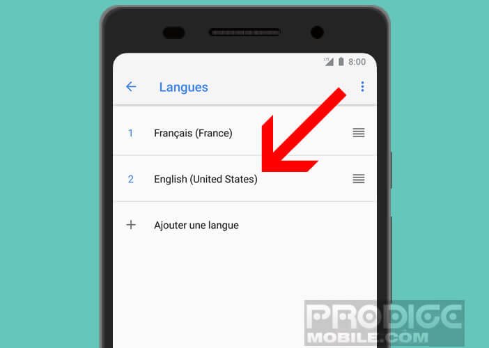 Changez la langue système de votre smartphone Android