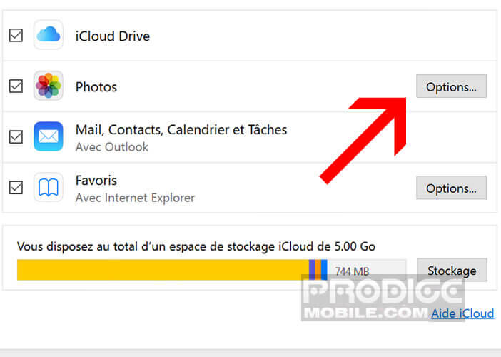 Configurer le logiciel iCloud pour les ordinateurs Windows